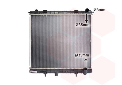 VAN WEZEL Radiaator,mootorijahutus 02002173